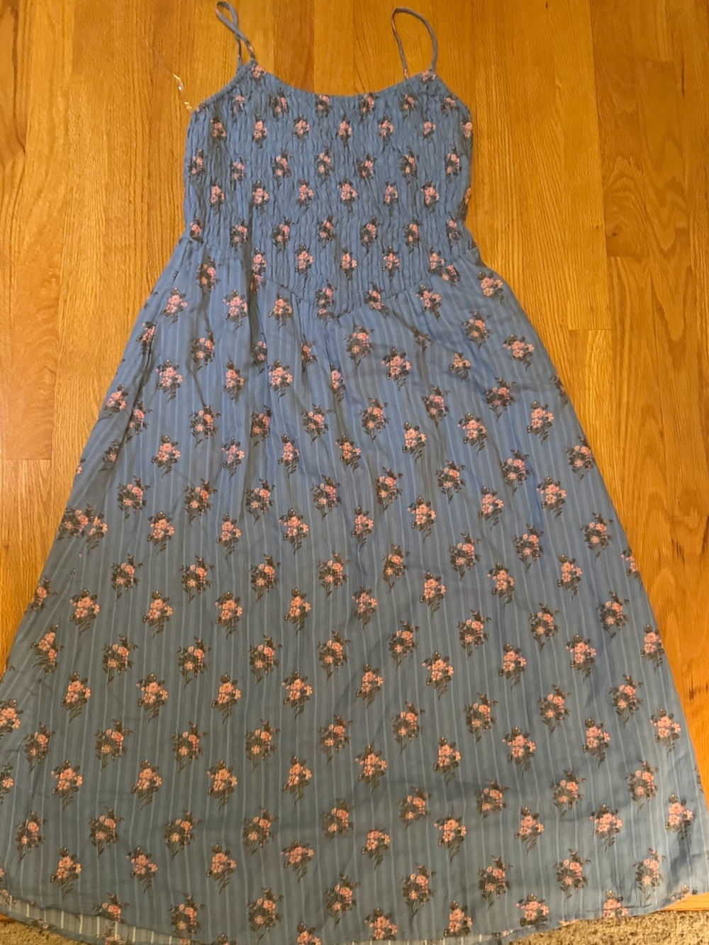 American Eagle Outfitters Blue Floral Maxi Dress